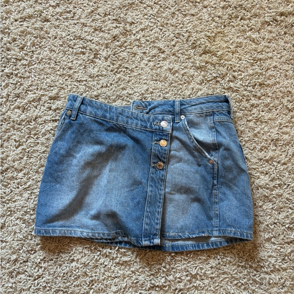 we the free wynne denim skirt